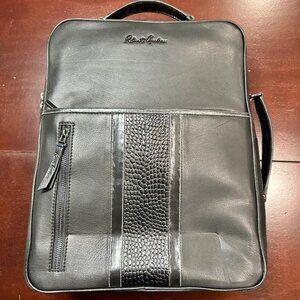 Robert Graham Genuine Leather Briefcase/Backpack - Dark Chocolate
